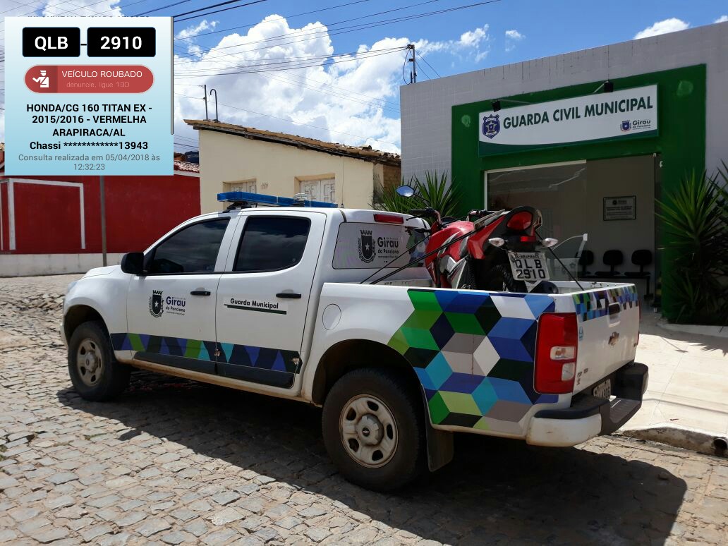 Moto roubada é encontrada em matagal por Guardas Municipais