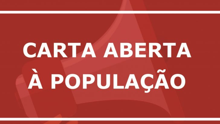 Reposição salarial: Movimento unificado divulga carta aberta solicitando apoio da população na luta