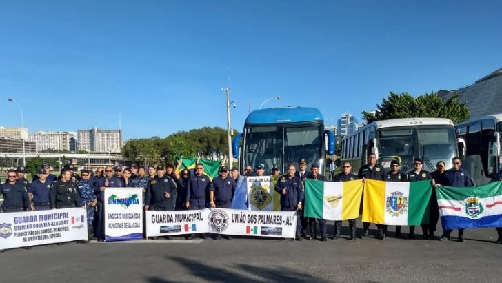 Sindguarda na luta: caravana chega a Brasília para participar de ato em defesa da Aposentadoria Policial
