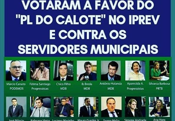 ATENÇÃO SERVIDORES PÚBLICOS DE MACEIÓ: Conheça os 14 vereadores que votaram a favor da “Lei do Calote”