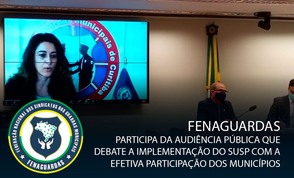 Fenaguardas participa de audiência pública que debate implementação do SUSP com a efetiva participação dos municípios