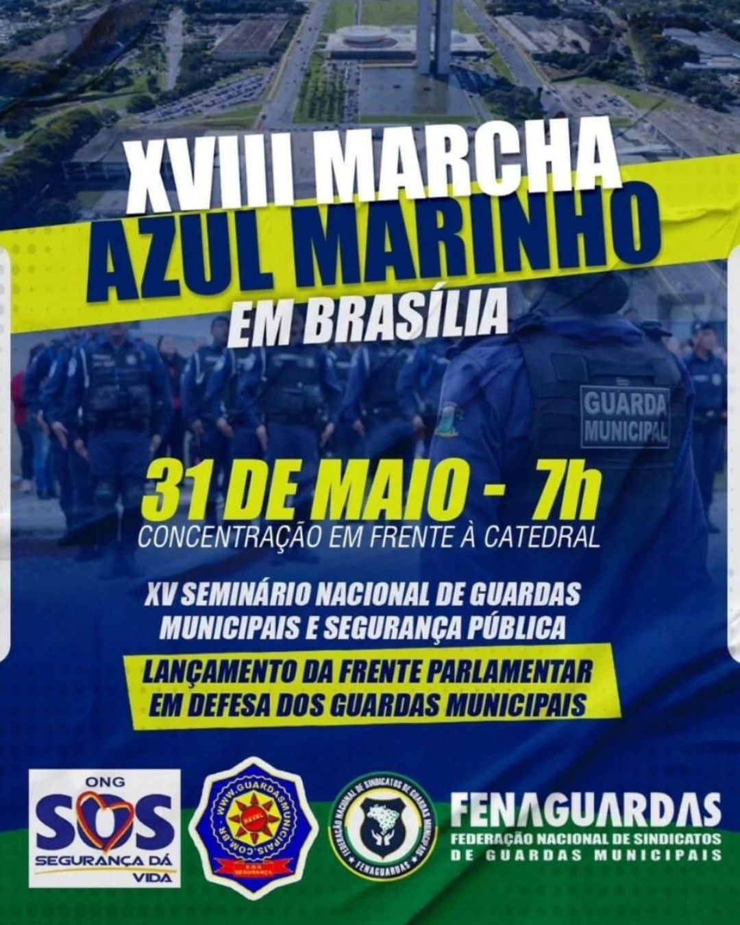 Sindguarda forma comitiva de Alagoas para participar da XVIII Marcha Azul Marinho