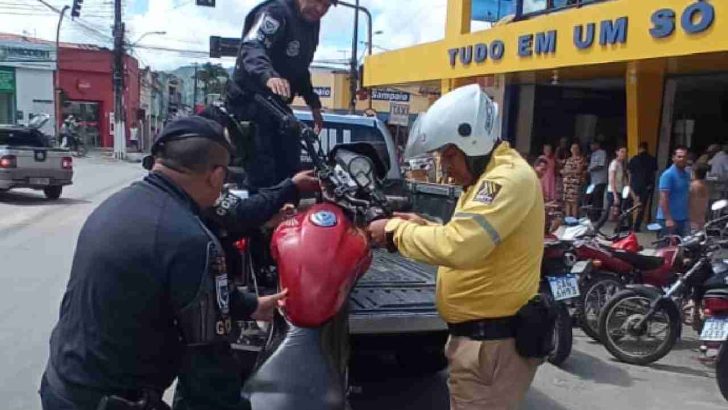 Guarda Municipal e SMTT apreendem moto com chassi adulterado em União dos Palmares
