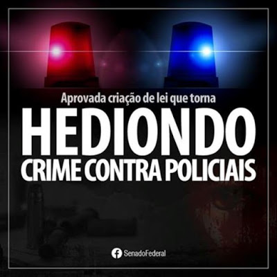 Assassinato de agente de segurança pública pode virar crime hediondo
