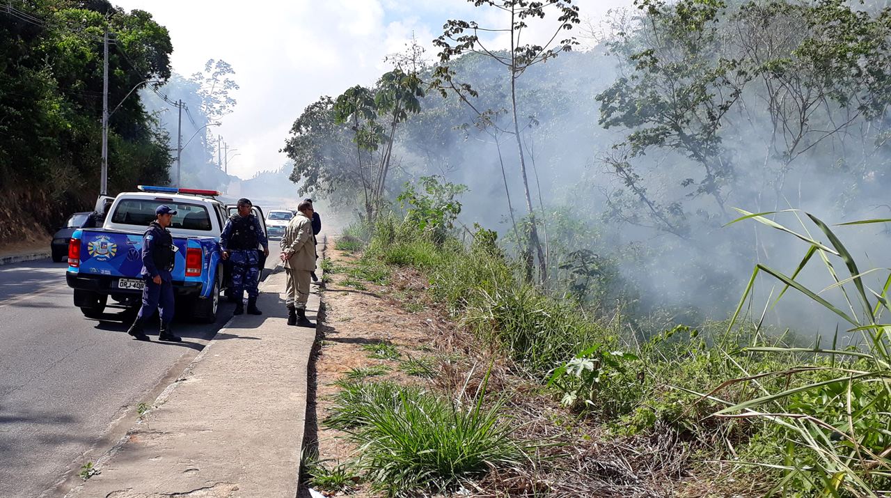 GM de São Miguel dos Campos presta apoio durante incêndio em área de preservação