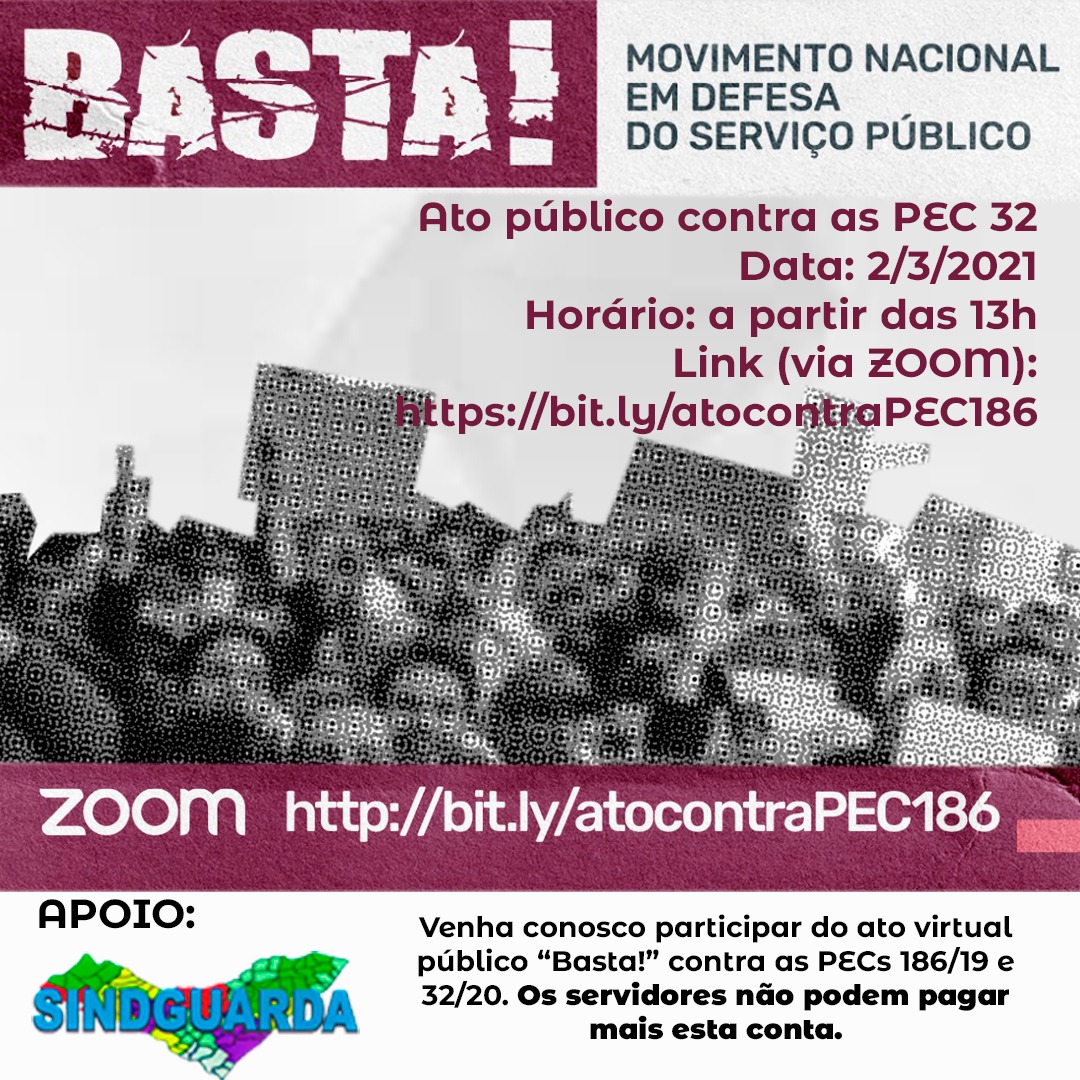 Ato público contra a PEC 32 será realizado na terça-feira (2)