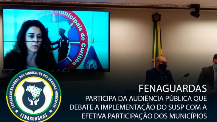Fenaguardas participa de audiência pública que debate implementação do SUSP com a efetiva participação dos municípios