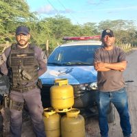 Guardas municipais de Inhapi recuperam botijões de gás furtados