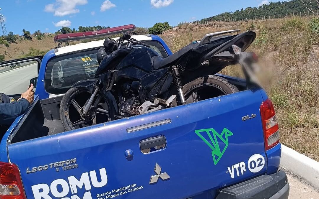 Guarda Municipal recupera motocicleta roubada durante apoio à Corrida do Trabalhador em São Miguel dos Campos