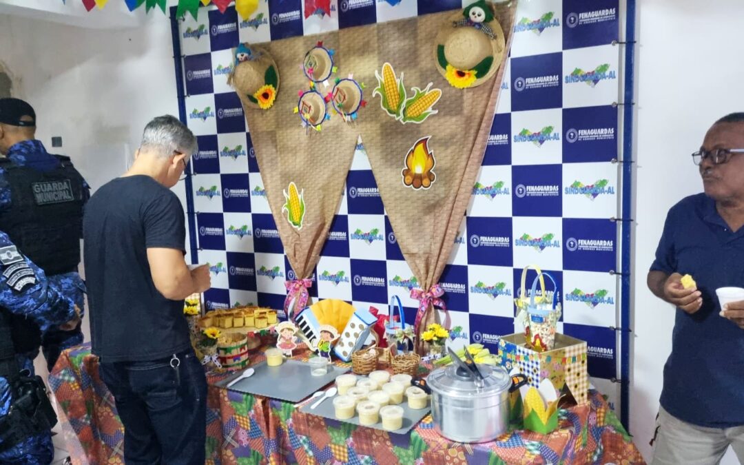 Café da Manhã Junino do Sindguarda-AL reúne guardas municipais com comidas típicas e clima de confraternização