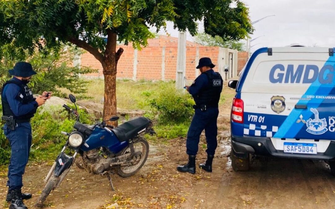 Guarda Municipal de Delmiro Gouveia recupera mais uma motocicleta com registro de roubo/furto