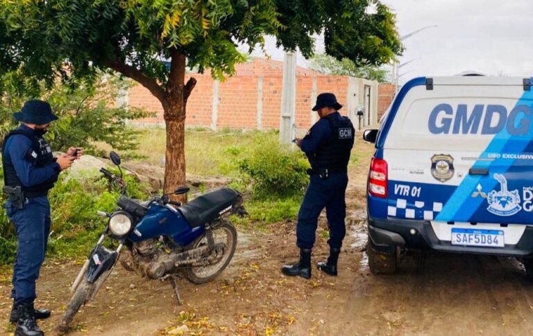 Guarda Municipal de Delmiro Gouveia recupera mais uma motocicleta com registro de roubo/furto