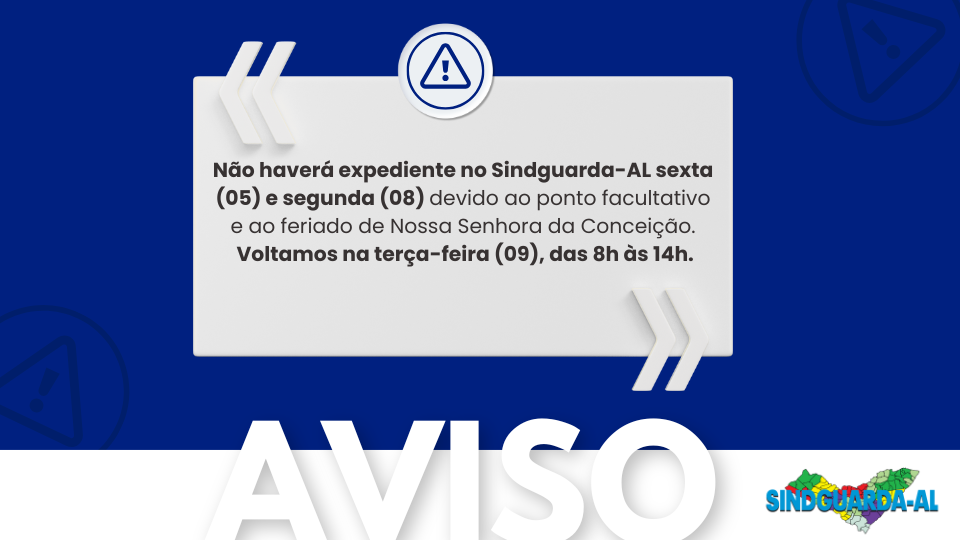 Aviso importante: Ponto facultativo e feriado em Maceió